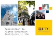 Application to Higher Education Institutes in the Republic of Ireland