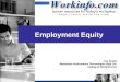 Employment Equity Sue Krantz Workplace Performance Technologies (Pty) Ltd trading as Workinfo.com