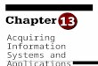 Acquiring Information Systems and Applications 13