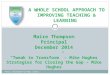 A WHOLE SCHOOL APPROACH TO IMPROVING TEACHING & LEARNING Maire Thompson Principal December 2014 “Tweak to Transform” – Mike Hughes Strategies for Closing