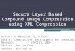 Secure Layer Based Compound Image Compression using XML Compression Author ： D. Maheswari 1, V.Radha Source ： Computational Intelligence and Computing