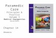 Paramedic Care Principles & Practice Volume 3 Medical Emergencies Second Edition Chapter 14 Obstetrics