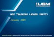 HSE TRAINING LADDER SAFETY January 2009. TMD-8303-SA-0021 2 LADDER SAFETY Whereas all other categories of occupational injury / illness and fatality statistics