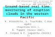 Ground-based real time monitoring of eruption clouds in the western Pacific K. Kinoshita, S. Tsuchida, C.Kanagaki (Kagoshima Univ.), A. Tupper ( Darwin
