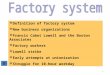 1  Definition of factory system  New business organizations  Francis Cabot Lowell and the Boston Associates  Factory workers  Lowell strike  Early