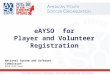 National System and Software Commission 2015 AYSO Expo eAYSO for Player and Volunteer Registration 1