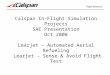 Calspan In-Flight Simulation Projects SAE Presentation Oct 2008 Learjet – Automated Aerial Refueling Learjet – Sense & Avoid Flight Test Flight Research