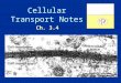 Cellular Transport Notes Ch. 3.4. About Cell Membranes 1.All cells have a cell membrane 2.Functions: a.Controls what enters and exits the cell to maintain