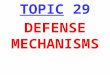 TOPIC 29 DEFENSE MECHANISMS. P3 Help you deal productively with workplace dramas