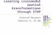 Learning crossmodal spatial transformations through STDP Gerhard Neumann Seminar B, SS 06