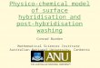 Physico-chemical model of surface hybridisation and post- hybridisation washing Conrad Burden Mathematical Sciences Institute Australian National University,