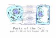 Parts of the Cell pgs. 51-58 or Sci Saurus p77-78