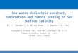 Sea water dielectric constant, temperature and remote sensing of Sea Surface Salinity E. P. Dinnat 1,2, D. M. Le Vine 1, J. Boutin 3, X. Yin 3, 1 Cryospheric