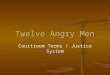 Twelve Angry Men Courtroom Terms / Justice System