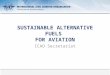 Page 1 SUSTAINABLE ALTERNATIVE FUELS FOR AVIATION ICAO Secretariat