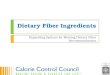 Dietary Fiber Ingredients Expanding Options for Meeting Dietary Fiber Recommendations