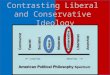Contrasting Liberal and Conservative Ideology. Mankind is essentially Liberals would say- – Unified – Equal – Trustworthy Conservatives would say- – Divided
