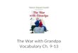 The War with Grandpa Vocabulary Ch. 9-13. Vocabulary in The War with Grandpa Ch. 9-13 PirouettesDoomsday FanaticTyranny RetireEmphysema CrinklingMope