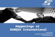 Happenings at RABQSA International Teresa Block Manager, Business Development tblock@rabqsa.com