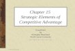 © 2005 Prentice Hall15-1 Chapter 15 Strategic Elements of Competitive Advantage PowerPoint By Kristopher Blanchard North Central University