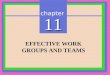 Chapter 11 EFFECTIVE WORK GROUPS AND TEAMS. CHAPTER 11 Effective Work Groups and Teams Copyright © 2002 Prentice-Hall 2