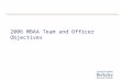 2006 MBAA Team and Officer Objectives. MBAA Mission “To engage with and serve the student community by enriching the academic, social and professional