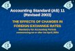 1 Accounting Standard (AS) 11 (Revised 2003) THE EFFECTS OF CHANGES IN FOREIGN EXCHANGE RATES Mandatory for Accounting Periods commencing on or after 1st