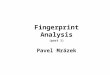 Fingerprint Analysis (part 1) Pavel Mrázek. What is fingerprint Ridges, valleys Singular points –Core –Delta Orientation field Ridge frequency