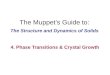 The Muppet’s Guide to: The Structure and Dynamics of Solids 4. Phase Transitions & Crystal Growth