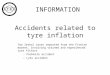 Two lethal cases reported from the Finnish market, involving trained and experienced tyre fitters – Parkkola accident – Lyks accident Accidents related