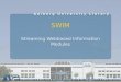 SWIM Streaming Webbased Information Modules. Initation 1998 – pedagogical innovation New educational design Learning Resource Center Multimedia – E-learning