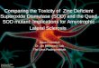 Comparing the Toxicity of Zinc Deficient Superoxide Dismutase (SOD) and the Quad SOD mutant: Implications for Amyotrophic Lateral Sclerosis Jesse Fitzpatrick