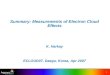 1 Summary: Measurements of Electron Cloud Effects K. Harkay ECLOUD07, Daegu, Korea, Apr 2007