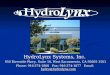HydroLynx Systems, Inc. 950 Riverside Pkwy., Suite 10, West Sacramento, CA 95605-1501 Phone: 916-374-1800 Fax: 916-374-1877 Email: hydro@hydrolynx.com