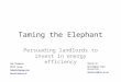 Taming the Elephant Persuading landlords to invest in energy efficiency Bob Thompson RETRI Group bt@retrigroup.com @realindustrial Qiulin Ke Nottingham