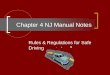 Chapter 4 NJ Manual Notes Rules & Regulations for Safe Driving