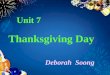 Unit 7 Deborah Soong Thanksgiving Day Teaching Activities Index