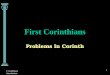 1 Corinthians Introduction 1 First Corinthians Problems In Corinth