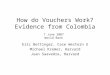 How do Vouchers Work? Evidence from Colombia Eric Bettinger, Case Western U Michael Kremer, Harvard Juan Saavedra, Harvard 7 June 2007 World Bank