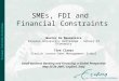 SMEs, FDI and Financial Constraints Wouter De Maeseneire Erasmus University Rotterdam – School of Economics Tine Claeys Vlerick Leuven Gent Management
