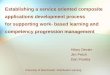 Establishing a service oriented composite applications development process for supporting work- based learning and competency progression management Hilary