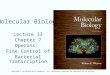 Molecular Biology Lecture 13 Chapter 7 Operons: Fine Control of Bacterial Transcription Copyright © The McGraw-Hill Companies, Inc. Permission required