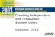 Creating Independent and Productive System Users Session: 2712