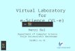 Virtual Laboratory for e-Science (VL-e) Henri Bal Department of Computer Science Vrije Universiteit Amsterdam bal@cs.vu.nl vrije Universiteit