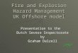 Fire and Explosion Hazard Management UK Offshore model Presentation to the Dutch Seveso Inspectorate by Graham Dalzell (TBS) 3