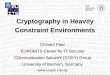 Ruhr University Bochum Cryptography in Heavily Constraint Environments Christof Paar EUROBITS Center for IT Security COmmunication SecuritY (COSY) Group