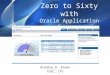 Zero to Sixty with Oracle Application Express Bradley D. Brown TUSC, CTO