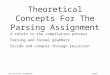 James Tam The parsing assignment Theoretical Concepts For The Parsing Assignment A return to the compilation process Parsing and Formal grammars Divide