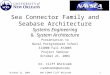UNO  2004 Cliff Whitcomb October 21, 20041 Sea Connector Family and Seabase Architecture Systems Engineering & System Architecture Presentation to Naval
