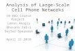 Analysis of Large-Scale Cell Phone Networks 10-802 Course Project Leman Akoglu Bhavana Dalvi Skyler Speakman April 22 2010